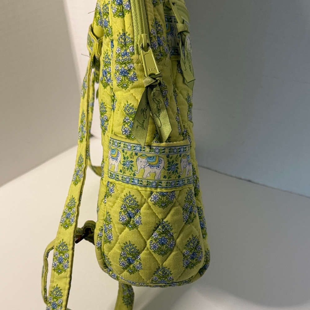 Vera Bradley Retired Citrus Elephant yellow/blue Backpack - Picture 7 of 16